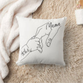 Aangepaste mama en kinderen die elkaars hand vasth kussen (Deken)