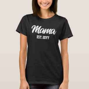 Aangepaste Mama Est Jaar Gepersonaliseerde Gift vo T-shirt