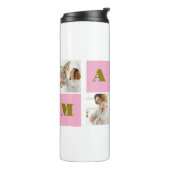 Aangepaste MAMA Grootmoeder 4 Fotocollage Thermosbeker (Gedraaid links)