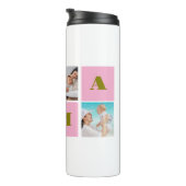 Aangepaste MAMA Grootmoeder 4 Fotocollage Thermosbeker (Geroteerd rechts)