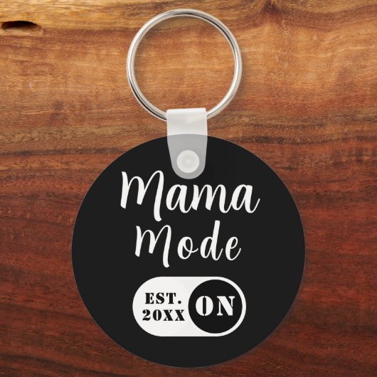 Aangepaste Mama Modus Aan, Geschat Jaar, Aluminium Sleutelhanger (Voorkant)