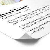 Aangepaste mama, Moeder Definition Moederdag Foto Poster (Hoek)