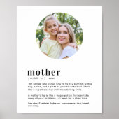 Aangepaste mama, Moeder Definition Moederdag Foto Poster (Voorkant)