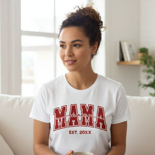 Aangepaste Mama Oprichtingsjaar Gepersonaliseerd T-shirt
