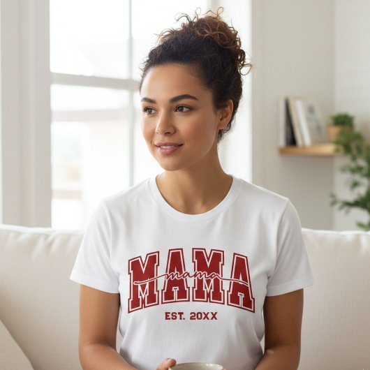 Aangepaste Mama Oprichtingsjaar Gepersonaliseerd T-shirt