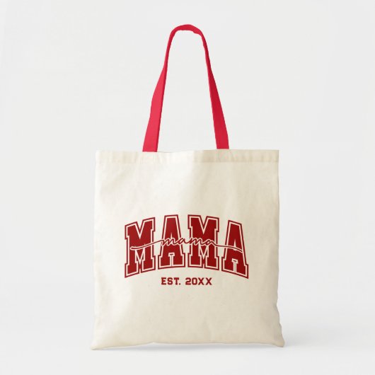 Aangepaste Mama Oprichtingsjaar Gepersonaliseerd Tote Bag (Voorkant)