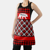 Aangepaste mama Papa-Beer op rode zwarte buffelcon Schort (Insitu)