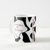 Aangepaste mama vader familie Modern personalisere Koffiemok (Voorkant links)