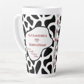 Aangepaste mama vader familie Modern personalisere Latte Mok (Linkerhoek)