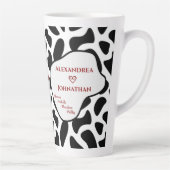 Aangepaste mama vader familie Modern personalisere Latte Mok (Rechts)