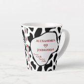 Aangepaste mama vader familie Modern personalisere Latte Mok (Rechterhoek)