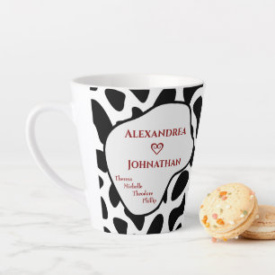 Aangepaste mama vader familie Modern personalisere Latte Mok