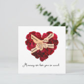 Aangepaste mama van Kids Love Heart Moederdag Kaart (Staand voorkant)