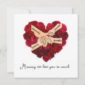 Aangepaste mama van Kids Love Heart Moederdag Kaart (Voorkant)