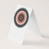 Aangepaste Mandala gevouwen Tent Hang Labels Visitekaartje (Achterkant)