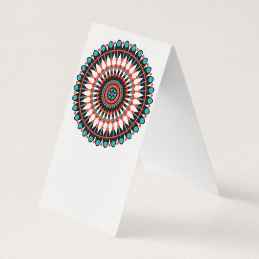 Aangepaste Mandala gevouwen Tent Hang Labels Visitekaartje (Achterkant)