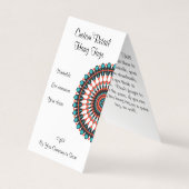 Aangepaste Mandala gevouwen Tent Hang Labels Visitekaartje (Voorkant)