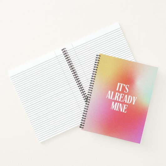 Aangepaste manifestatie gradiënt aura notitieboek (Binnen)