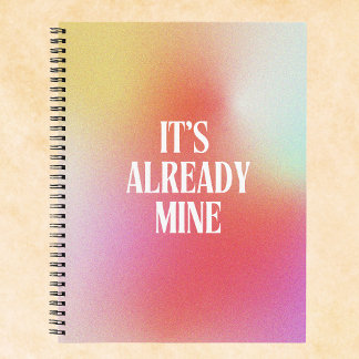 Aangepaste manifestatie gradiënt aura notitieboek