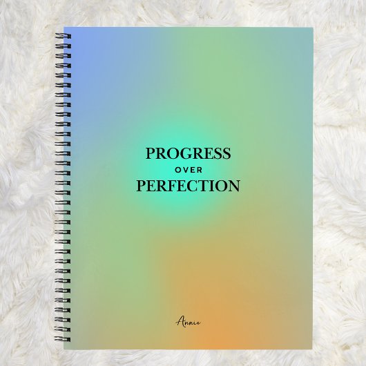 Aangepaste Manifestatie Gradient Aura Quote Notitieboek