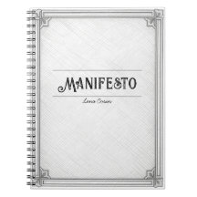 Aangepaste 'Manifesto' boekclubfeestnotitieboek me