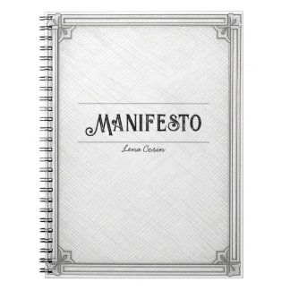 Aangepaste 'Manifesto' boekclubfeestnotitieboek me Notitieboek