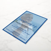 Aangepaste mannelijke begrafenis volledige fotouit folie uitnodiging (Gedraaid)