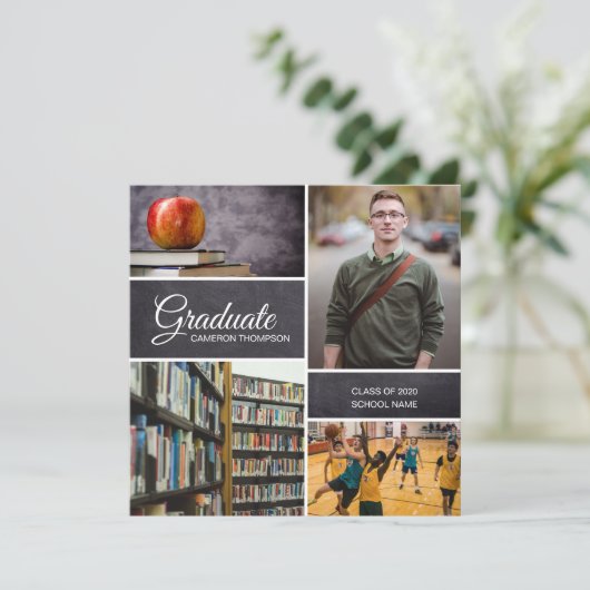 Aangepaste mannelijke fotocollage klasse van 2020 (Staand voorkant)