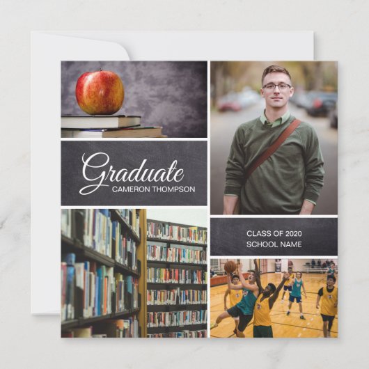 Aangepaste mannelijke fotocollage klasse van 2020  (Voorkant)