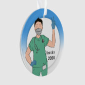 Aangepaste mannelijke verpleegsters scrubs Collect Ornament (voorkant)