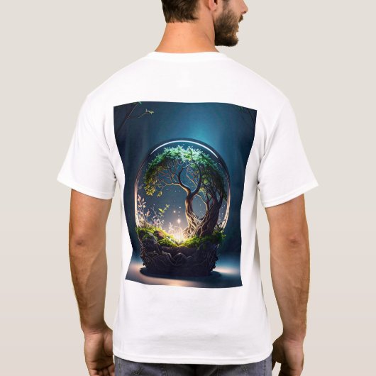 Aangepaste Mannen basisshirt T-shirt (Achterkant)