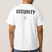 Aangepaste Mannen beveiliging met dubbele verkoopw T-shirt (Achterkant)
