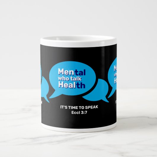 Aangepaste MANNEN DIE HEAL Mannen Mental Health Grote Koffiekop (Voorkant)