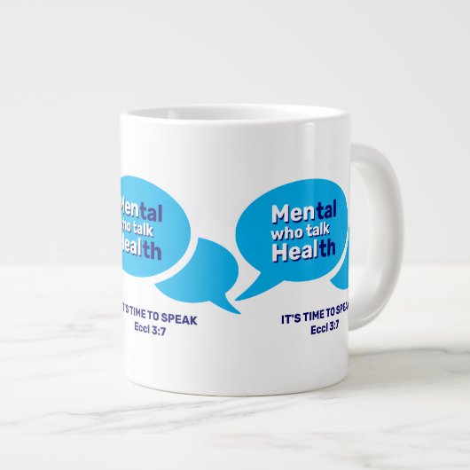 Aangepaste MANNEN DIE HEAL Mental Health Grote Koffiekop (Voorkant rechts)