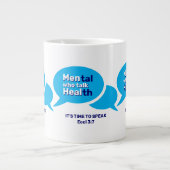 Aangepaste MANNEN DIE HEAL Mental Health Grote Koffiekop (Voorkant)