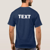 Aangepaste Mannen grote lettertypetekst dubbelzijd T-shirt (Achterkant)