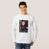Aangepaste Mannen Lange gestroomlijnde T-shirt met (Voorkant volledig)