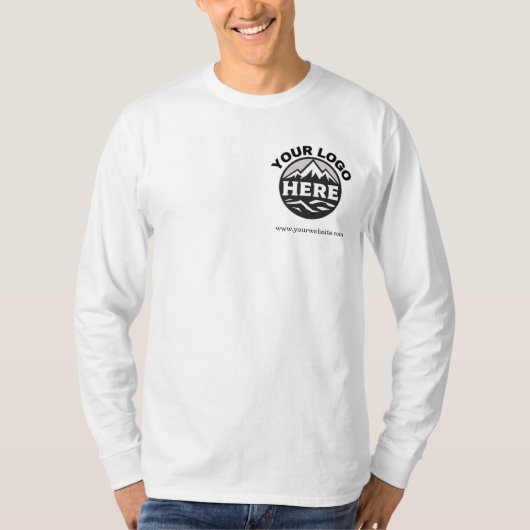 Aangepaste Mannen Lange Mouw Zakelijk Shirt met Lo (Voorkant)