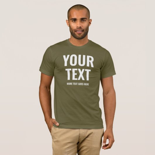 Aangepaste Mannen Modern Beste Leger Groene Sjablo T-shirt (Voorkant volledig)