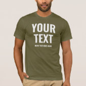 Aangepaste Mannen Modern Beste Leger Groene Sjablo T-shirt (Voorkant)