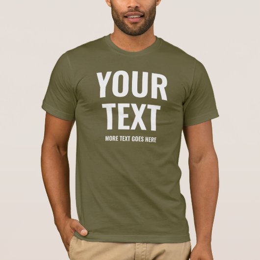Aangepaste Mannen Modern Beste Leger Groene Sjablo T-shirt (Voorkant)