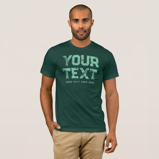 Aangepaste Mannen Modern Elegant Gebruikt Kijk Bos T-shirt (Voorkant volledig)