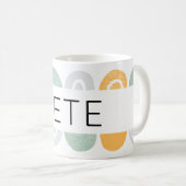 Aangepaste Mannen naam Mok Regenboog Neutral Coffe (Voorkant rechts)