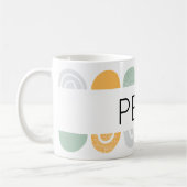 Aangepaste Mannen naam Mok Regenboog Neutral Coffe (Links)