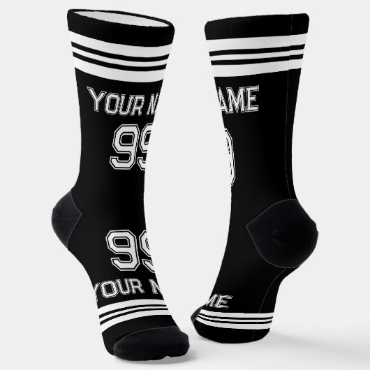 Aangepaste mannen sokken met football-jersey numme (Gebogen)