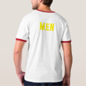 Aangepaste Mannen Tekst Heldergele kleur Mannen T-shirt (Achterkant)