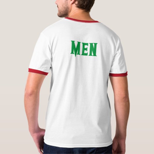 Aangepaste Mannen Tekst Kelly Groene Kleur Mannen T-shirt (Achterkant)