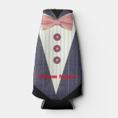 Aangepaste Mannen Tuxedo Shirt Flesjeskoeler (Voorkant)