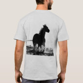 Aangepaste Mannen voor draaiende paarden voor- en  T-shirt (Achterkant)