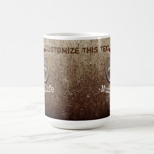 Aangepaste Mannen voor tekst/motorfiets Mudding Bo Koffiemok (Center)